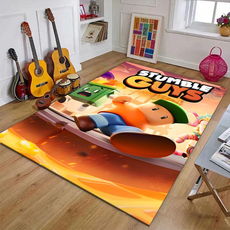 stumble guys Polyester Carpet, Soft Indoor Mat for Office Chair, Living Room, Computer Desk - Decorative Home Office Rug Design