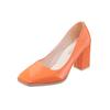 Fashion Autumn New Thick Heel Shoes Women's Fashion Square Head Shallow Mouth Slip-on Non-slip Low High Heels