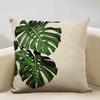 Plant Leaf Cushion Cover Home Decoration Sofa Chair Car Pillow Case Soft Linen Pillowcase 45x45cm