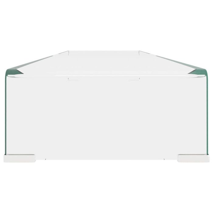 VidaXL Meuble TV/ de moniteur 120 x 30 x 13 cm Verre Transparent