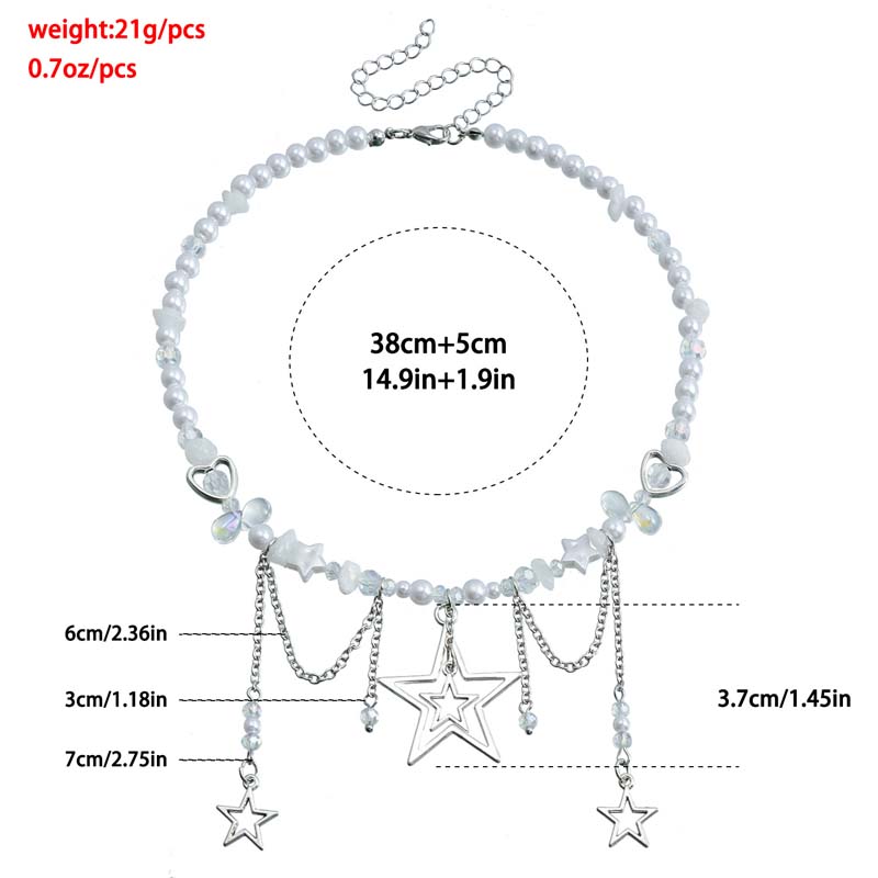 Vintage Beaded Heart Tassel Choker Necklaces for Women Punk Hip Hop Black Leather Rope Necklaces Y2K Jewelry Party Accessories