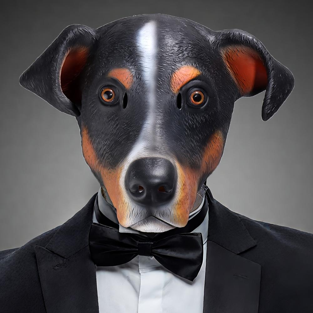 Cute Dog Mask Cosplay Funny Big Ear Dogs Animal Latex Helmet Halloween Carnival Dress Up Bar Masquerade Party Costume Props
