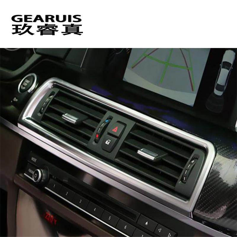 Styl auta Klimatizace Kryt rámu ventilace Nálepky lem Panel výstupu vzduchu pro BMW f10 F18 řady 5 Interior Auto