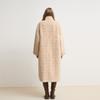 Womens Long Faux Fur Coat Stand Collar Single-Breasted Loose Fit Winter 2025