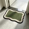 Bathroom Door Mat Super Absorbent Bath Mat Retro Bathroom Rug with Anti-Slip Bottom Diatomaceous