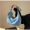 Korean Vintage Style Canvas Crossbody Bag With Inner Pouch For Daily Use