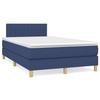 3140767 vidaXL Lit à sommier tapissier avec matelas Bleu 120x200 cm Tissu
