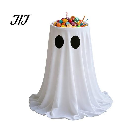 Outdoor Halloween Display Ghost Candy Bowl, Adjustable Height Large Holder, Trick or Snack Bowl Treat Standing Storage Dish for Porch Lawn Garden