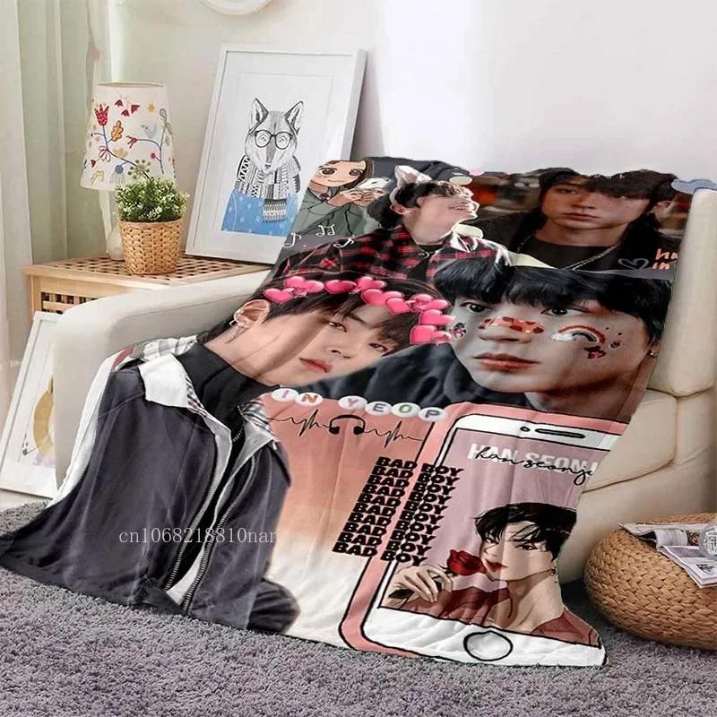 Hwang In Yeop Soft Flannel Blanket Kd Star Poster Blanket Sofa Bed Bedroom Living Room Portable Home Travel Break Blanket