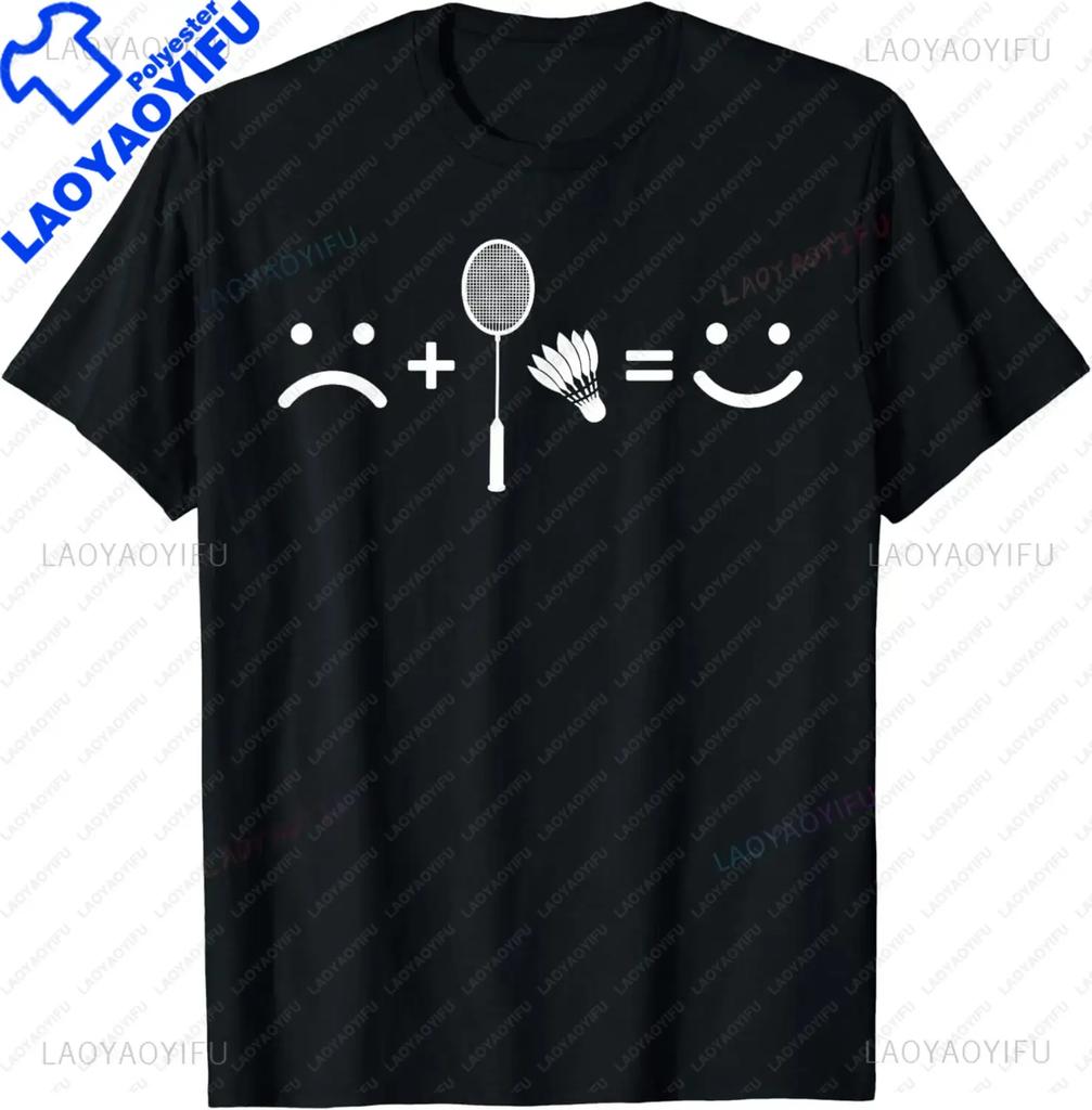 Badminton Love Happy Team Player Coach TShirt Funny Men Clothing Tops Streetwear  Graphic T Shirts Ropa Hombre