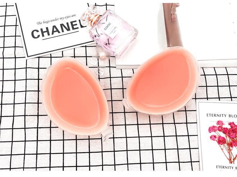 Silicone Invisible Bra: 5CM Thick Breast Enhancer Stickers for a Fuller Look—Ideal for Brides & Wedding Dresses