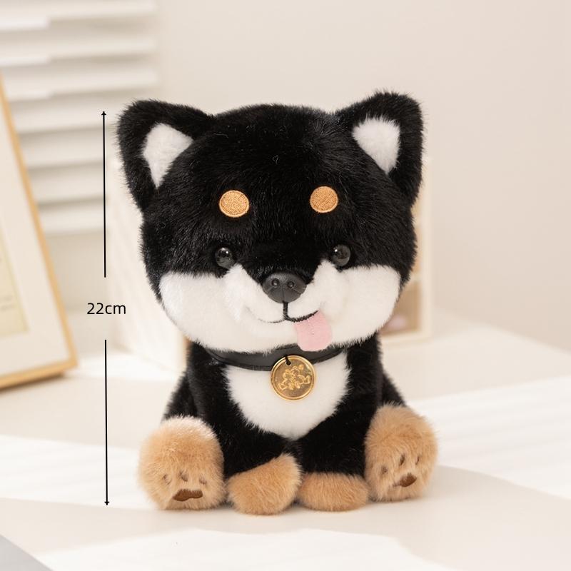 22cm Kawaii Realista Peludo Cachorro Suave Muñeco Shiba Inu Peluche Juguete Lindo Encantador Regalo Para Habitación de Niñas Decoración Muñeco Relleno