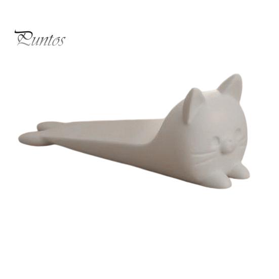 Wear Resistant Door Stop 3D Printed Lying Cat Doorstop, Decorative Kitten Stopper Wedge, Animal Anti-slip Floor Carpet Doorstop for Home Living