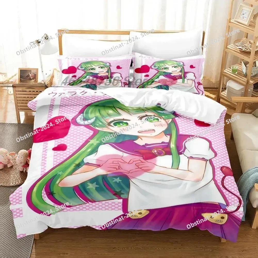 Anime Welcome To Demon Schol! Iruma-kun Beding Set Print With Pilowcase Bed Soft Duvet Cover Single Double Quen Super King-Sized Dimensionsd Dimension