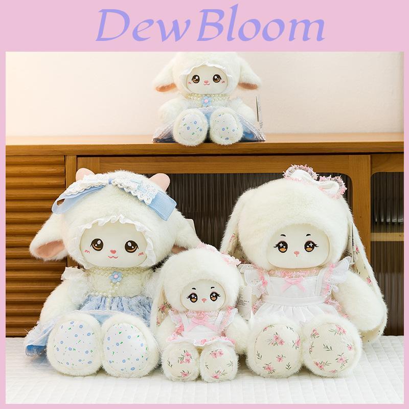Sheep Plush Toy With Dress And Bow Decoration For Children