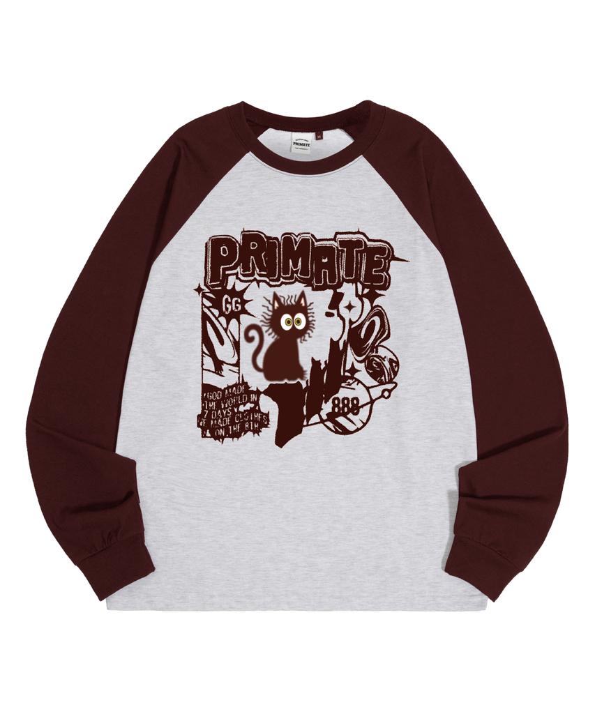 PRIMATE Good Luck Oversized Raglan Long Sleeve 5 Colors