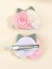 Artificial Flower Hair Clips for Girls Solid Small Flower Hairpins Sweet Barrettes Children Decorate Headwear Hair Accessories