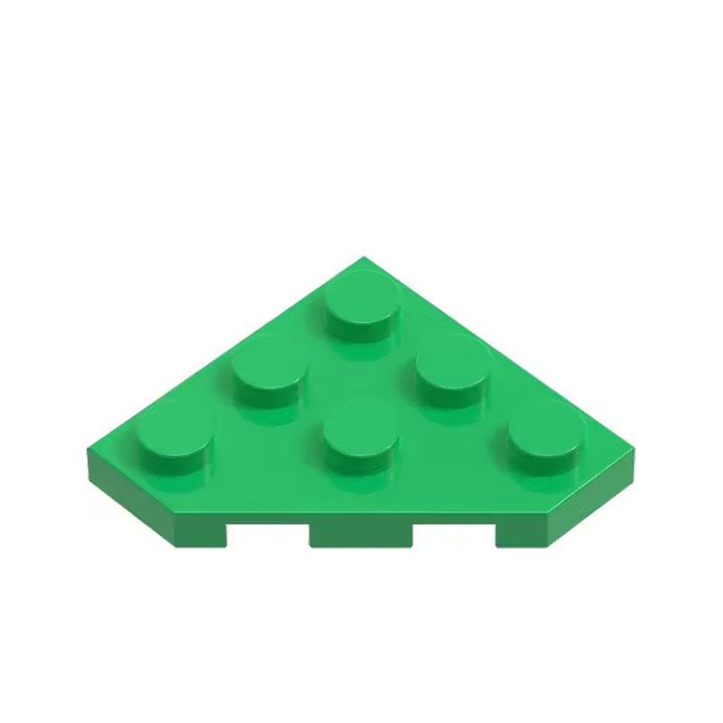 10pcs 2450 Compatible MOC Brick Building Block Set - Plate 3x3 Cut Corner Board DIY Assembly Educational Toy for Kids Gift