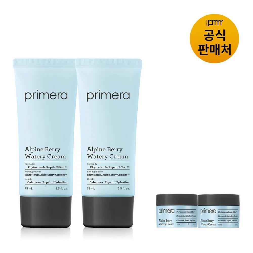 

[PRMR] Alpine Berry Watery Cream Duo or Soothing Gel Cream Duo 75ml+75ml Alpine Berry Watery Cream