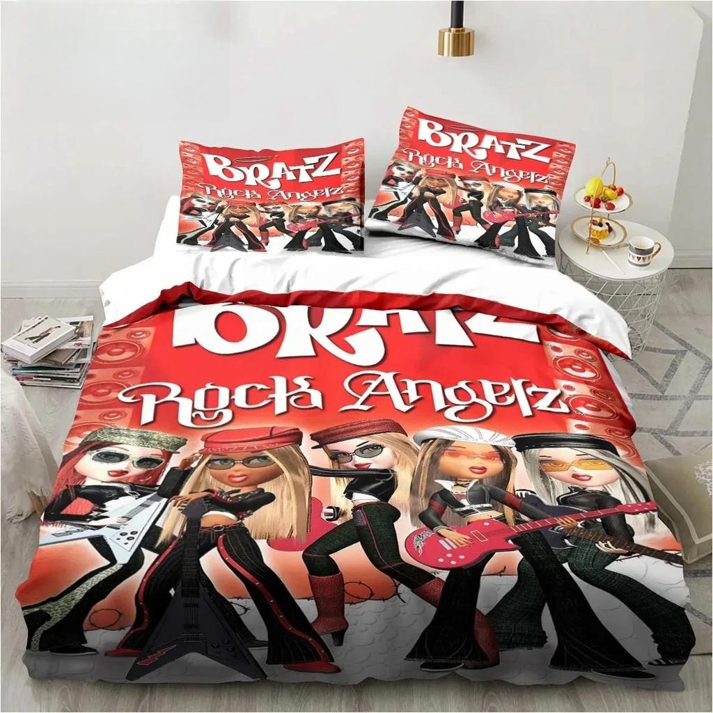 Kreslený B-Bratz 3D Tisk Kawaii Dívčí Ložní Souprava Jednolůžko Twin Full Queen King Size Ložní Souprava Dospělý Dítě Dívky Ložnice Ložní Prádlo Dárek
