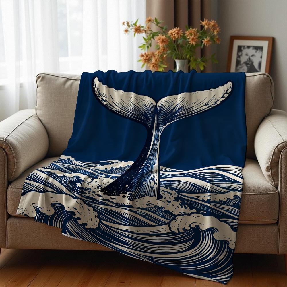 Vintage Stripe Xmas Bear Cartoon Anime Print Flannel Blanket Soft Warm Throw for Kids Bedroom Sofa Christmas Office Car