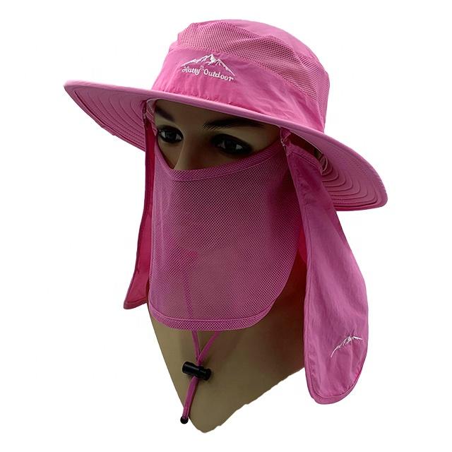 UV Protection Bucket Hat with Neck Flap for Unisex Outdoor Activities