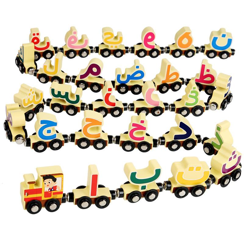 Wooden Children'S Educational Toys Magnetic Magnetic Cognitive Digital Train Early Education Digital Cognitive Educational Toys