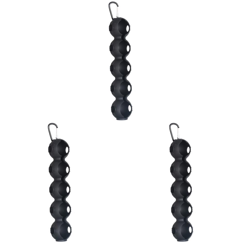 

Силиконовый держатель для мячей для гольфа с крючком, чехол для 5 мячей для гольфа (черный)