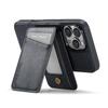 FIERRE SHANN 025 Style For iPhone 16 Pro Case Leather+TPU Detachable Card Slots Phone Cover