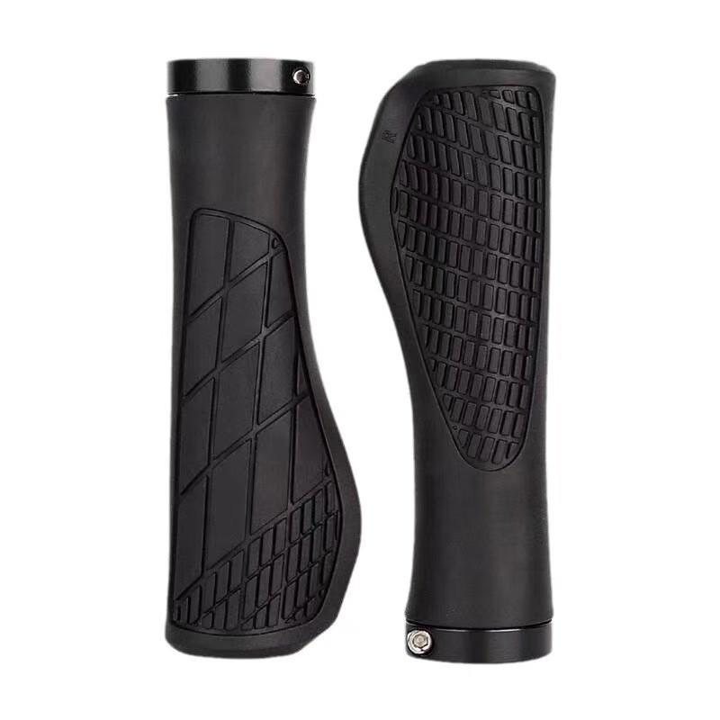 1Pair MTB Bike Handlebar Grips Anti-skid Comfortable Lockable Soft Rubber Cycling Parts чёрный
