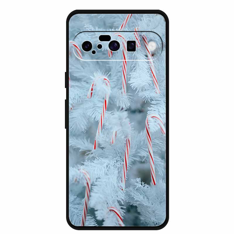 Christmas Phone Cases For Google Pixel 10 Case Silicone Soft Black Cover Christmas Tree for Pixel 10 Pro / 10 Pro XL Back Cover