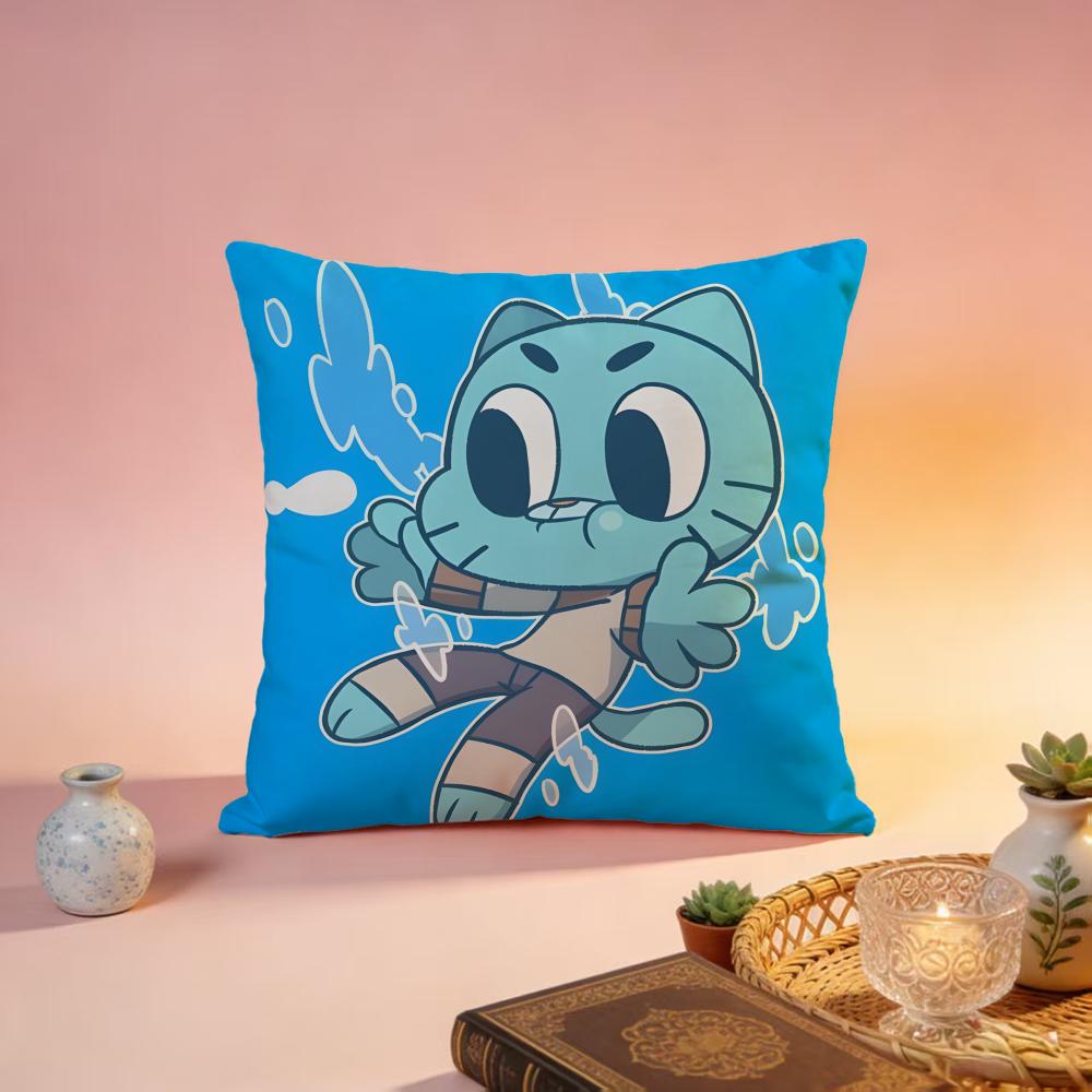 Popular TThe Amazing World of Gumballable Cushion Cover Premium SkinFriendly Pillow Case MultiPurpose for Home Office Travel