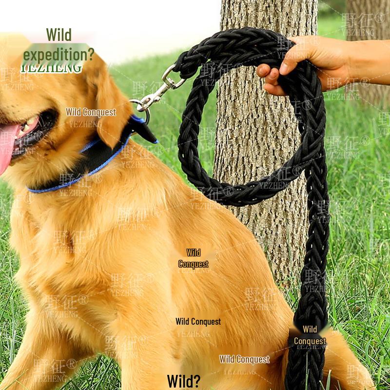 Ye Zheng Adjustable Nylon 8-Strand Braided Dog Collar