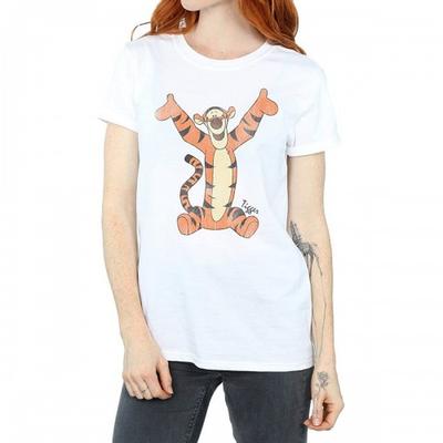 Camiseta feminina/feminina Tigger Cotton Boyfriend