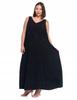 Feminine Long Women's Maxi Summer Dress Loose Fit Viscose MORAJ XL BLACK