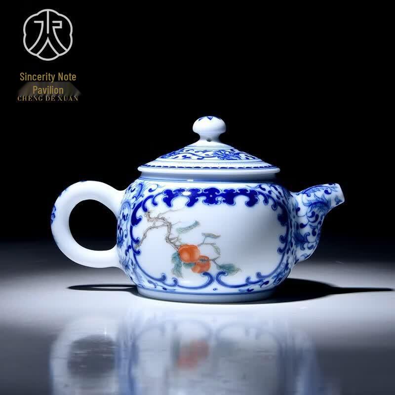 Jingdezhen Hand-painted Doucai Stoneware Teapot