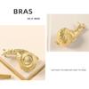 Luxury Cabinet Door Knobs Gold Color Wardrobe Drawer Pulls Creative Snail Brass Handle  Window