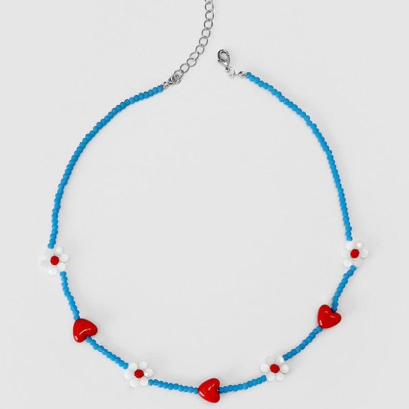 FANTASTIC PLANET color pop flower & heart necklace