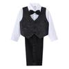 Dressy Daisy Baby Boys' Classic Fit Tuxedo Suit, 5-Piece Set, Formal Wear with Vest, Wedding Outfit, Sizes 18-24 Months, Black