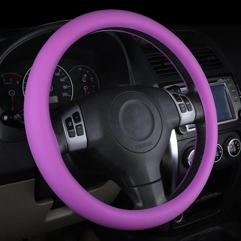 Car Styling Universal Silicone Steering Wheel Glove Cover Texture Soft Multi Color Silicon Accessories.