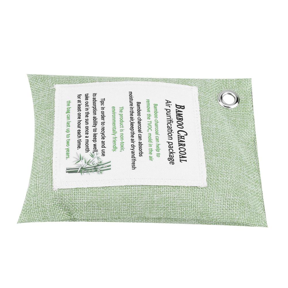 8 farger Luftrensende pose Aktivert trekull Bambus Luktfjerner Bil Deodorizer Lys grønn