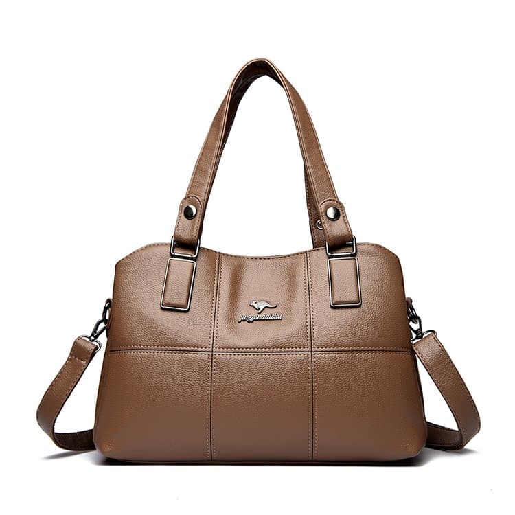 Soft Leather Splicing Large-capacity Handbag Women's Shoulder Bag
