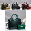 Pu Leather Vintage Motorcycle Bag With Flower Embossed Design For Daily Use