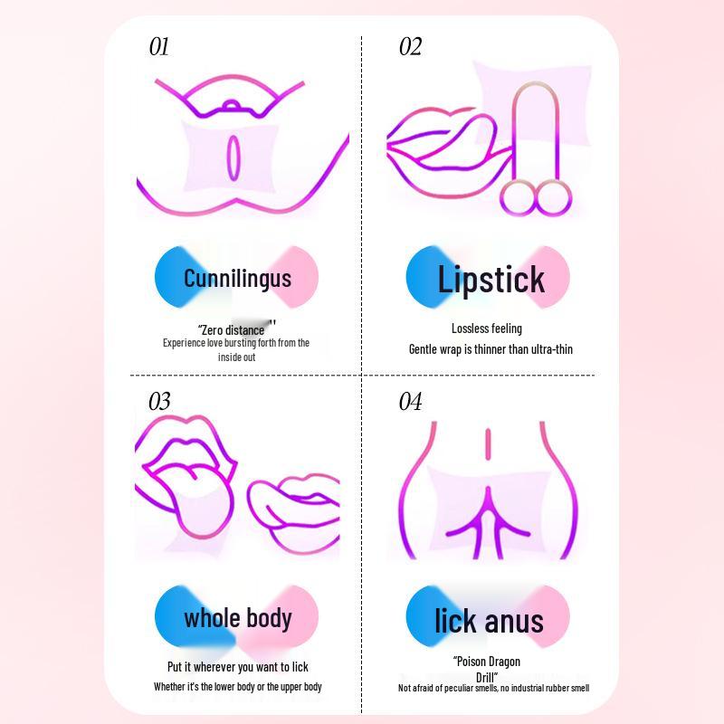 New Ultra-Thin Oral Love Polyurethane Nipple Film for Couples - Drip-Ear Vagina Film for Men and Women