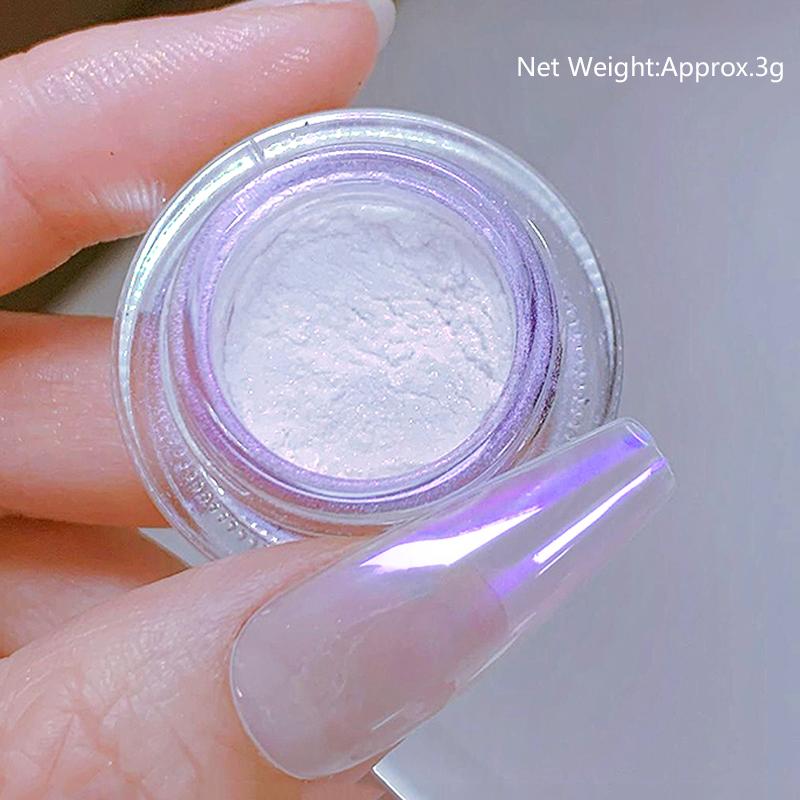 Silver Nail Glitter Powder Metallic Effect Pigment UV Gel Polish Flakes Dust Manicure Decoration Nails Accessories