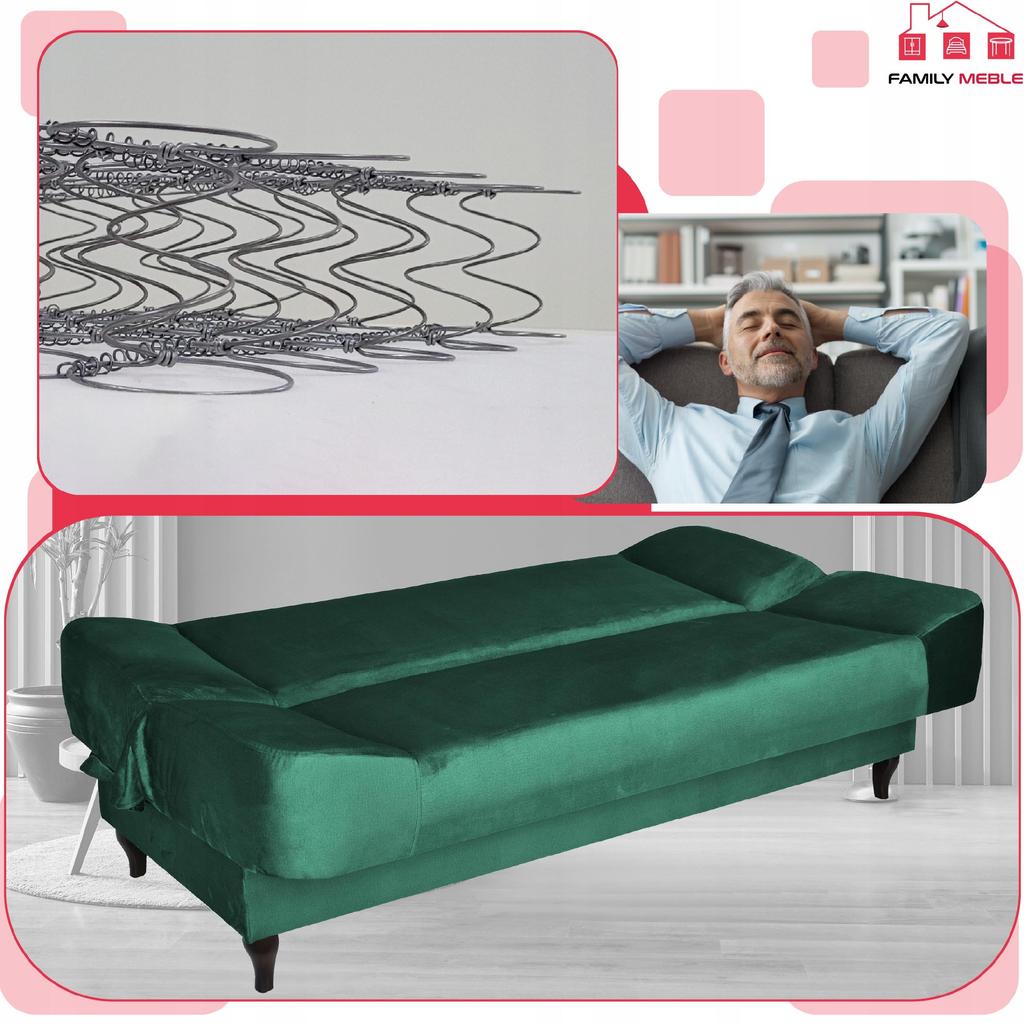 Sofa Sofa Sara Sofa Bed Bonell Bed Family Furniture Green