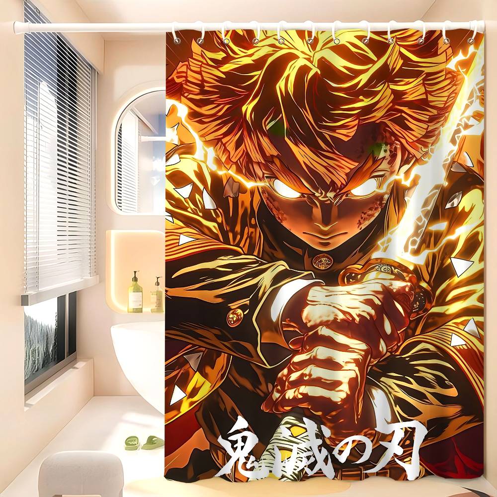 Zenitu Bathroom Shower Curtain Shielding Partition Shower Curtain Quick Dry Can Be Scrubable Light Opaque Bath