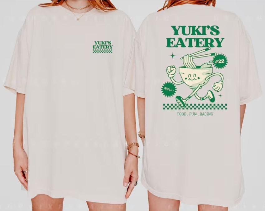 Графическая футболка Yuki Tsunoda s Eatery Формула 1 Гонки Футболка Формула Один M