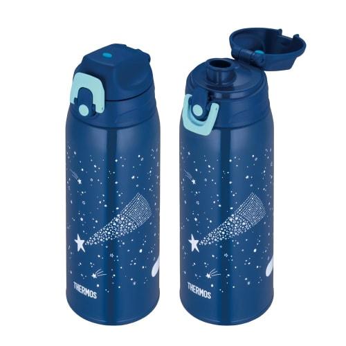 Thermos Vacuum Insulated Two-Way Water Bottle, 0.8L/0.83L, Navy Blue, Includes Direct Drinking Cup, Suitable for Children, Suitable for School and Day