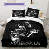 Måneskin Fever Beat Bedding Quilt Set Quilt Cover Pillowcase Home Decoration Birthday Gift (1 * Duvet Cover + 2 * Pillowcase, Without Core)